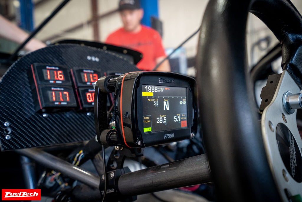 FuelTech Steering Column Mount for FT550 and FT450 engine management systems. 