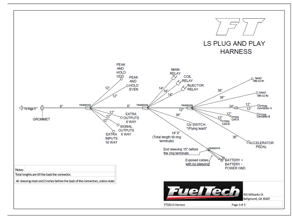 FT550 LS Engine GEN IV Complete Harness