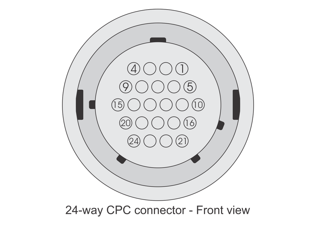 FuelTech AMP CPC Connector Kit 24-Way Diagram